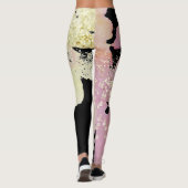 Leggings Imaginaire d'aquarelle d'étincelle et de parties (Dos)