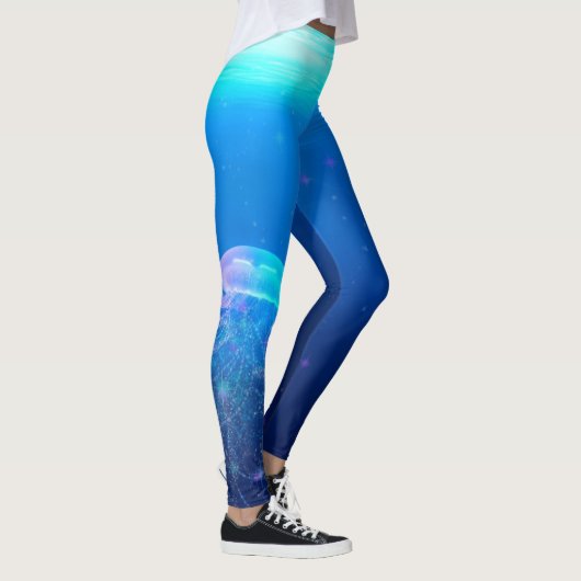 Leggings Imaginaire de méduse rayonnante (Droite)