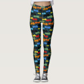 Leggings Imaginaire de vol de l'aile Dragon Blue (Devant)