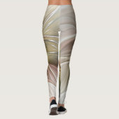 Leggings Imaginaire Floral Avec Or Moderne Abstrait Fractal (Dos)