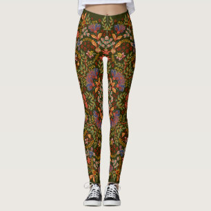 Leggings Imaginaire Floral Carré Conception de poche