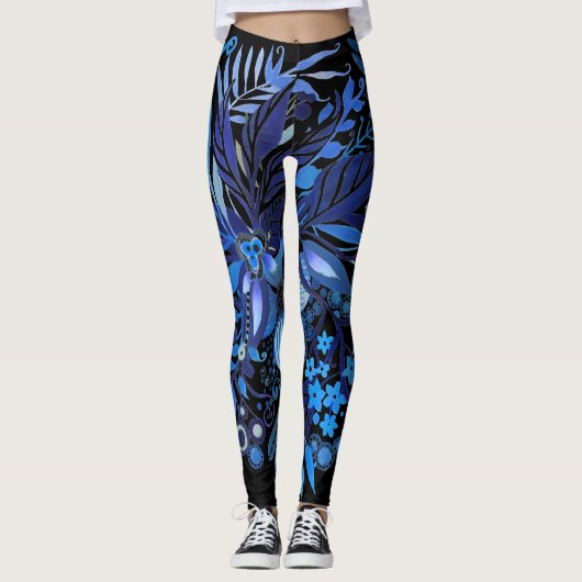 Leggings Imaginaire floral Midnight Blue (Devant)