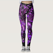 Leggings Imaginaire floral violet (Devant)
