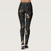 Leggings Imaginaire foncé Gnome et Motif de champignons (Dos)