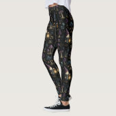 Leggings Imaginaire foncé Gnome et Motif de champignons (Gauche)