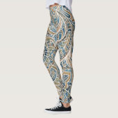 Leggings Impression à main Paisley multicolore (Gauche)