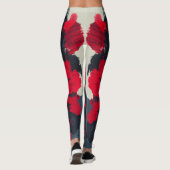 Leggings Impression Abstraite | Crimson Noir (Dos)
