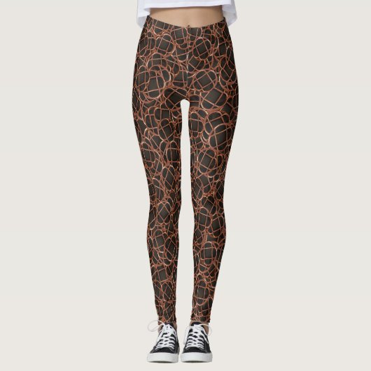 Leggings Impression abstraite géométrique aléatoire (Devant)