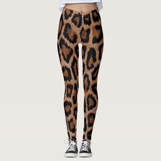 Leggings Impression animale léopard tacheté (Devant)