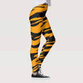 Leggings Impression Animale Rayures De Tigre Orange (Droite)
