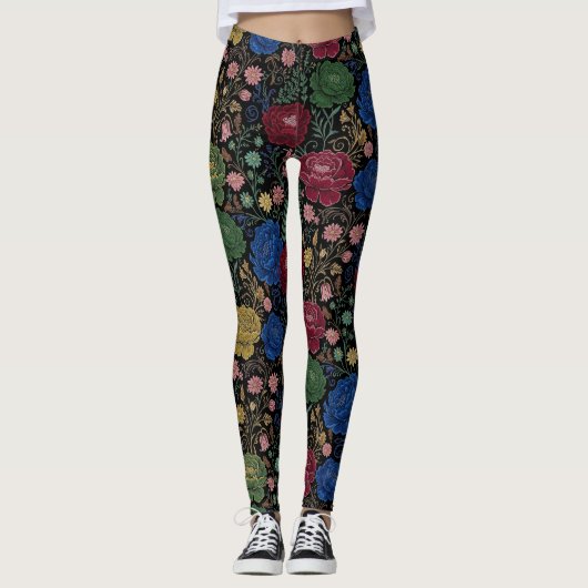 Leggings Impression Bloom en pleine nuit (Devant)
