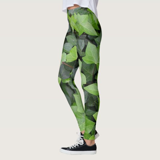 Leggings Impression botanique verte Ivy (Gauche)