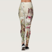 Leggings Impression botanique vintage d'orchidée par Ernst (Dos)