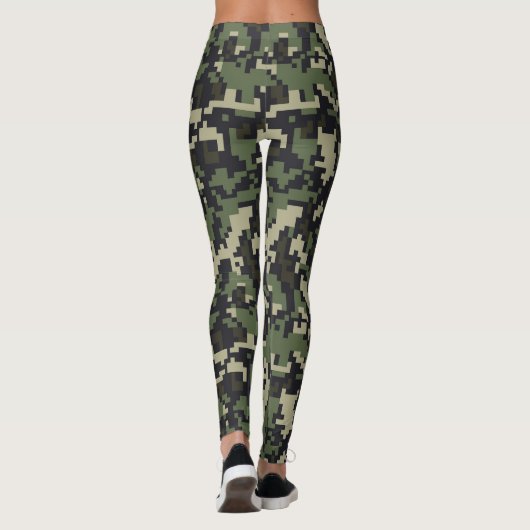 Leggings Impression Camouflage Pixellée (Dos)