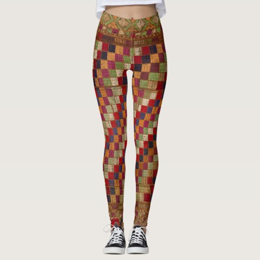 Leggings Impression composée indienne multicolore (Devant)