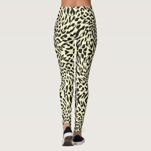 Leggings Impression Cream Leopard Safari (Dos)