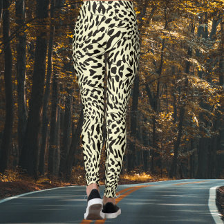 Leggings Impression Cream Leopard Safari