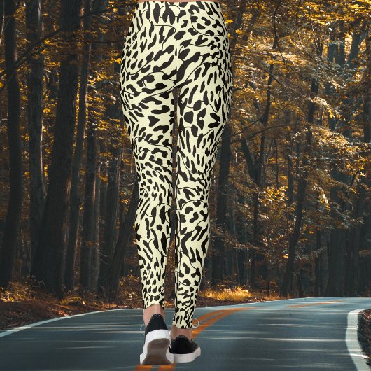 Leggings Impression Cream Leopard Safari