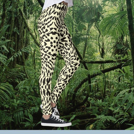 Leggings Impression Cream Leopard Safari