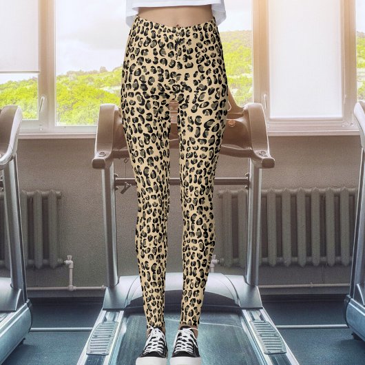 Leggings Impression Cream Leopard Safari