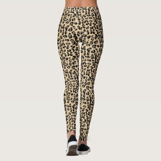 Leggings Impression Cream Leopard Safari (Dos)