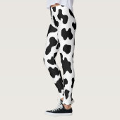 Leggings Impression cuir de vache noir et blanc (Gauche)