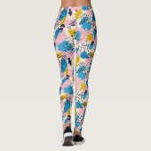 Leggings Impression d'animal abstrait rétro (Dos)