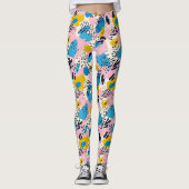Leggings Impression d'animal abstrait rétro (Devant)
