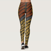 Leggings Impression d'animal de guépard à chevron zigzag mo (Dos)