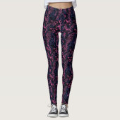 Leggings Impression d'animal rose foncé violet (Devant)