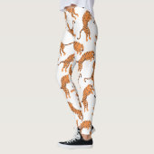 Leggings Impression d'animal Tigre Blanc motif de design (Gauche)