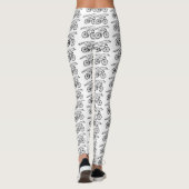 Leggings Impression d'art du renard fantaisiste à bicyclett (Dos)