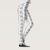 Leggings Impression d'art du renard fantaisiste à bicyclett (Droite)