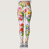 Leggings impression de collection de fleurs florales épique (Devant)