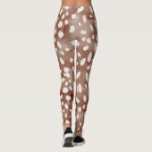 Leggings Impression de faon de cerf aquarelle rustique tach (Dos)
