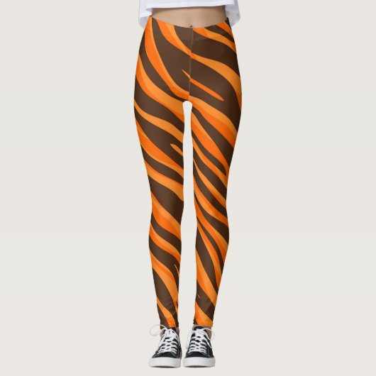 Leggings Impression de fourrure de tigre (Devant)