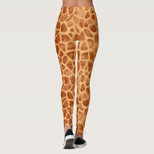 Leggings Impression de girafe aquarelle (Dos)