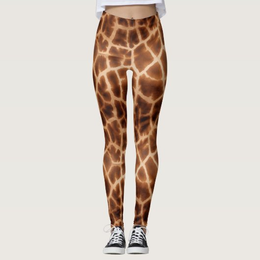 Leggings Impression de girafe Brown (Devant)