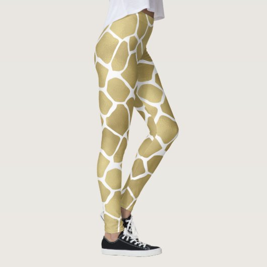 Leggings Impression de girafe or (Droite)