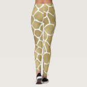 Leggings Impression de girafe or (Dos)