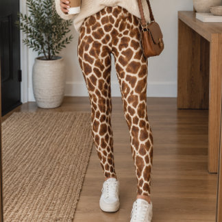 Leggings Impression de girafe sauvage