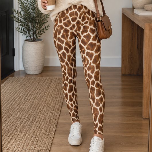 Leggings Impression de girafe sauvage