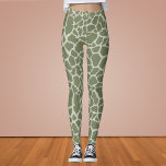 Leggings Impression de girafe verte Sage<br><div class="desc">Impression de girafe verte Sage</div>