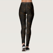 Leggings Impression de guépard à dégradé brun profond (Dos)
