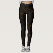 Leggings Impression de guépard à dégradé brun profond (Devant)