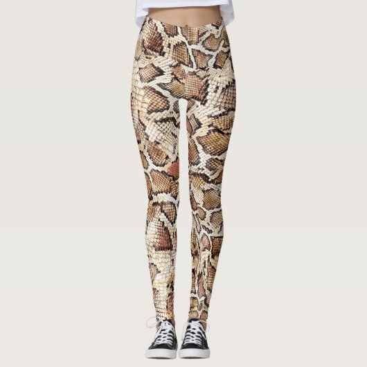 Leggings Impression de la peau de serpent (Devant)