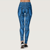 Leggings Impression de la peau de serpent bleu (Dos)