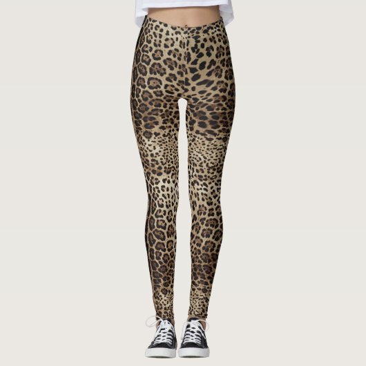 Leggings Impression de la peau du léopard (Devant)