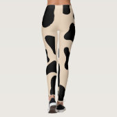 Leggings Impression de la peau et de la vache noire (Dos)