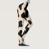 Leggings Impression de la peau et de la vache noire (Droite)